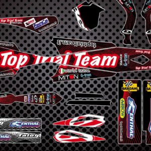 Beta Evo 10-12 TRIAL Pegatinas negras Top Trial Team