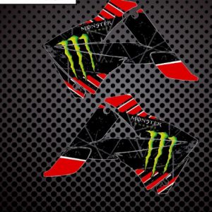 gas gas 11-12 Pegatinas radiador negras MX