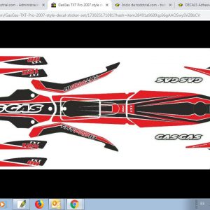 GAS GAS TXT PRO 2007 Juego Pegatinas