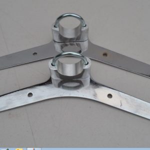 soportes cromados, abrazaderas de aluminio, pernos en U y tuercas para bultaco alpina