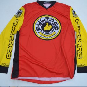 CAMISETA BULTACO TRIAL o MX  roja/amarilla con logo