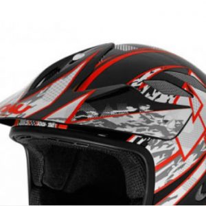 CASCO TRIAL NAU N400 OVERNET (NEGRO/ROJO)