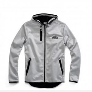 CHAQUETA SOFTSHELL CON CAPUCHA 100% MISSION (GRIS)