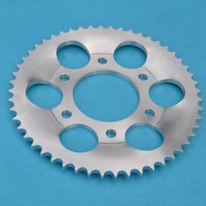 Kawasaki KT 250 Corona aluminio forma plato 52 dientes Cadena 428