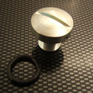 Tornillo respiradero del carter Bultaco en Aluminio y junta – Ranura larga