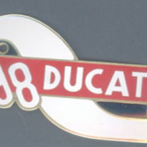 Pareja escudos depósito Ducati 98S, italiana