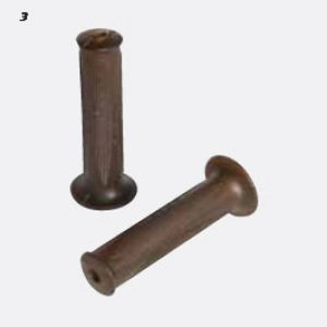 Juego Empuñaduras clásicas  caucho marron 22 mm. con agujero