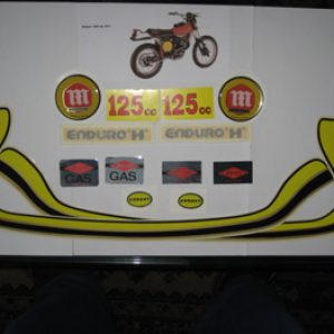 MONTESA ENDURO 125 H de 1977 Juego de Pegatinas