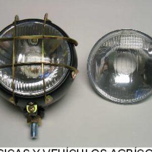 Faro con rejilla 130 mm, de diametro (homologado)