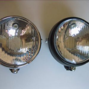 Faro con Bisel (aro) negro,adaptable a clasicas 130 mm. diamet