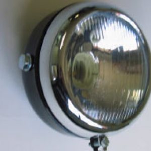 Faro Negro Brillante. Motos clasicas -homologado