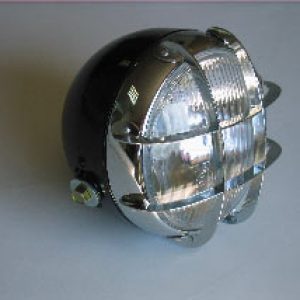 Faro negro mate rejilla cromada (homologado