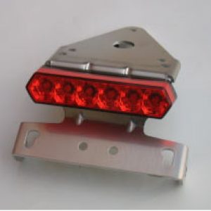 Porta-matricula en aluminio con piloto 6 leds + 3 leds (HOMOLOGADO)