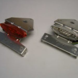 Portamatricula aluminio con piloto 14 leds+ 3 leds para matricula en blanco (HOMOLOGADO)