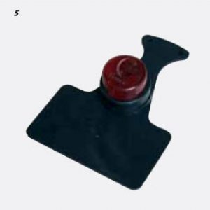 Portamatricula  clásica en goma con piloto