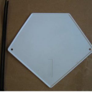 Placa Frontal Potanumeros Pentagono Trial Negra