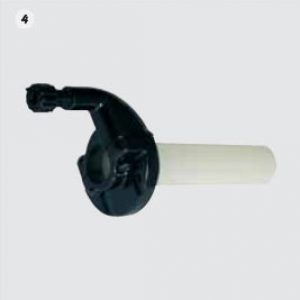 Puño de Gas universal en aluminio(negro) con salida lateral