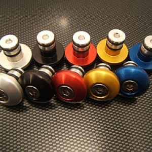 Topes de manillar de aluminio anodizado, 14 mm