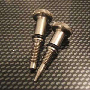 Tornillos ajuste mezcla para carburadores Amal Concentric, en acero inoxidable.