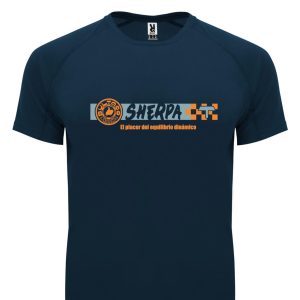 Camiseta Bultaco Sherpa equilibrio-azul