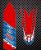 BETA EVO Trial decals rojas Michelin para guardabarros delantero y trasero