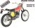 MONTESA ENDURO 75L de 1976 Juego completo Pegatinas