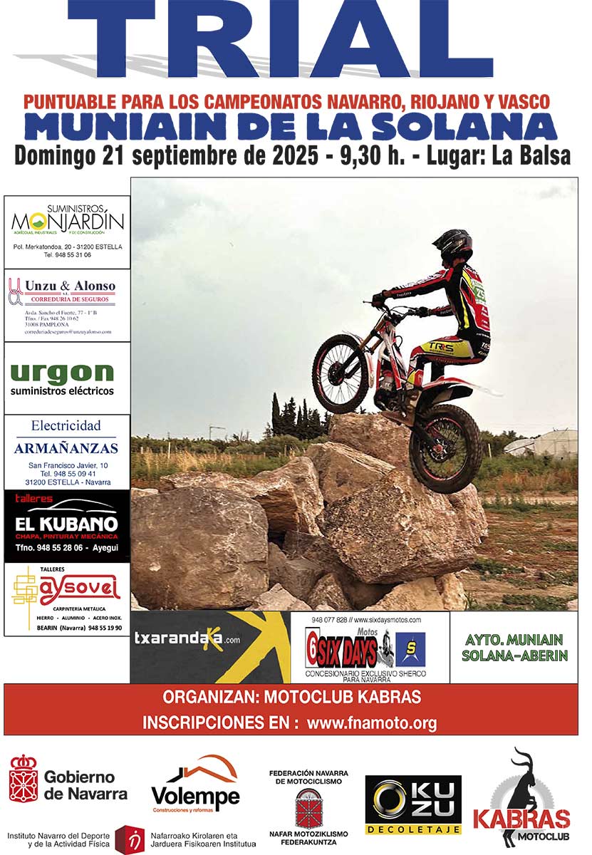 El Trial de Muniain de la Solana vuelve el 21 de septiembre, previo